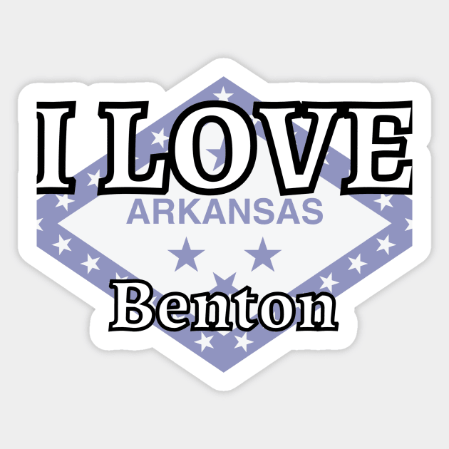 I LOVE Benton | Arkensas County Sticker by euror-design